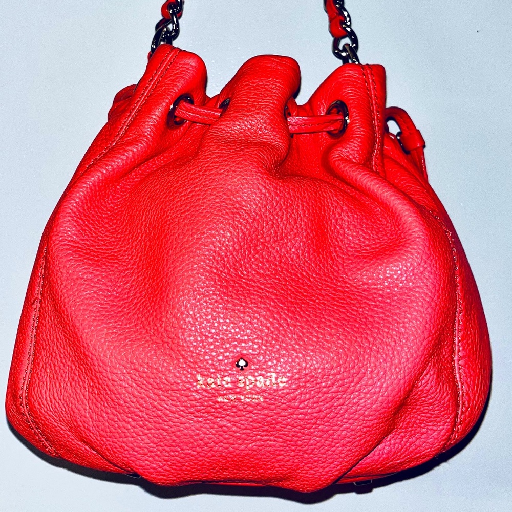 Kate spade bucket bag pink coral summer small